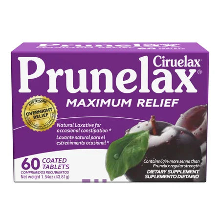 ciruelax Prunelax Ciruelax Maximum Strength Natural Laxative Tablets Gluten Free 60 Count Health Care Dark Slate Blue