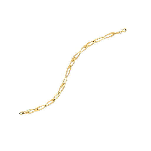 Bids.com 14k Yellow Gold Italian Oval Links Bracelet (5.40 mm) Bracelets White Smoke 7.5 / Yellow Gold