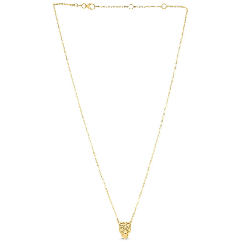 Bids.com 14k Yellow Gold Panther Head Necklace Necklaces White Smoke 18 / Yellow Gold