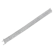 Bids.com 14K White Gold 5.0 Cttw Round Brilliant Cut Diamond 7" S Wave Serpentine Tennis Bracelet (H-I Color, I1-I2 Clarity) Bracelets White Smoke White.Gold / 7