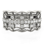 Bids.com Diamond Studded Four Leaf Clover Motif Ring in 14k White Gold (1/4 cttw) Rings White Smoke 3 / White Gold,3.5 / White Gold,4 / White Gold,4.5 / White Gold,5 / White Gold,5.5 / White Gold,6 / White Gold,6.5 / White Gold,7 / White Gold,7.5 / White Gold,8 / White Gold,8.5 / White Gold,9 / White Gold