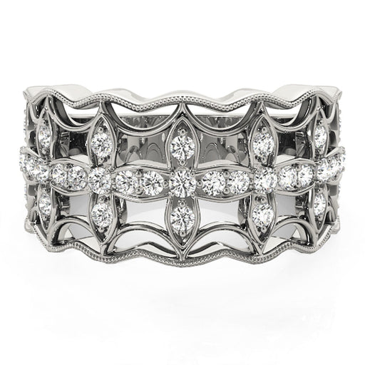 Bids.com Diamond Studded Four Leaf Clover Motif Ring in 14k White Gold (1/4 cttw) Rings White Smoke 3 / White Gold,3.5 / White Gold,4 / White Gold,4.5 / White Gold,5 / White Gold,5.5 / White Gold,6 / White Gold,6.5 / White Gold,7 / White Gold,7.5 / White Gold,8 / White Gold,8.5 / White Gold,9 / White Gold