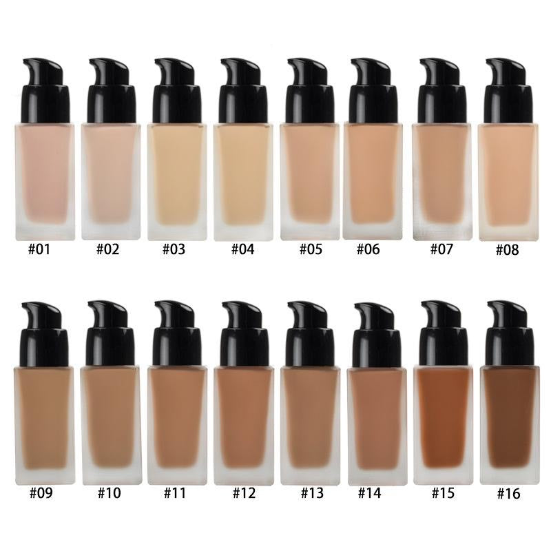 EpiLynx Healthy Skin Full Coverage Matte Foundation with SPF 30 – Vegan, Gluten-Free & Hydrating Rosy Brown 1: Pale Ivory,2: Cool Beige,3: Cream Beige,4: Warm Beige,5: Soft Beige,6: Natural Beige,7: True Beige,8: Tawny,9: Golden Beige,10: Mocha,11: Cinnamon,12: Cocoa,13: Almond Dark,14: Walnut,15: Classic Tan,16: Truffle Darkest