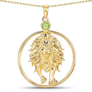 Bids.com 0.24 Carat Genuine Peridot .925 Sterling Silver Pendant Pendants White Smoke