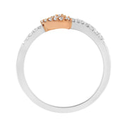 Bids.com 10K Two Toned Gold Diamond Heart Cocktail Ring (1/5 Cttw, H-I Color, I1-I2 Clarity) - Size 6-1/2 Rings White Smoke 6 / WhiteRose.Gold,8 / WhiteRose.Gold,7.5 / WhiteRose.Gold,7 / WhiteRose.Gold,6.5 / WhiteRose.Gold