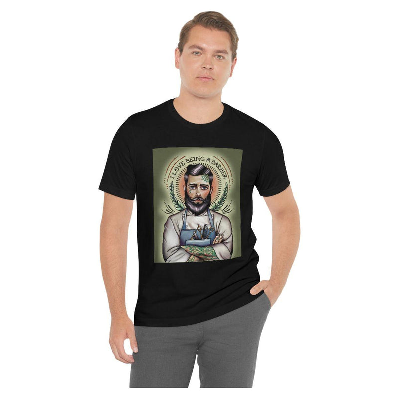 officialilovebeingabarber Unisex Jersey Short Sleeve Tee T-Shirt Tan Black / S,Black / M,Black / L,Black / XL,Black / 2XL,Black / 3XL