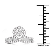 Bids.com 0.54 Carat Genuine White Diamond 14K White Gold Ring (G-H Color, SI1-SI2 Clarity) Rings White Smoke size 6.00
