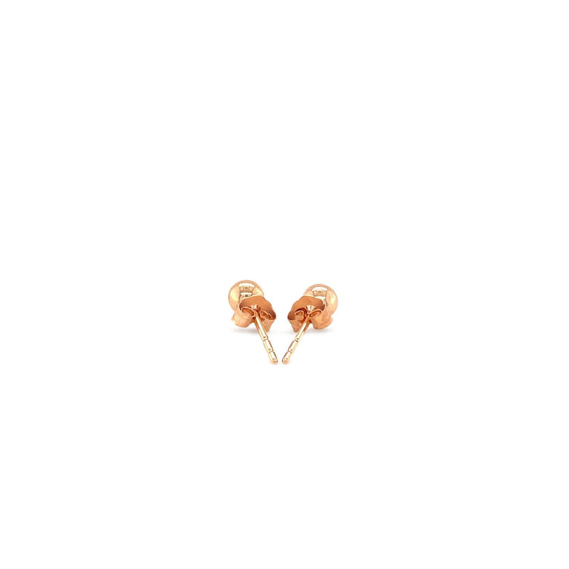 Bids.com 14k Rose Gold Ball Style Stud Earrings (4.0 mm) Earrings White Smoke Rose Gold
