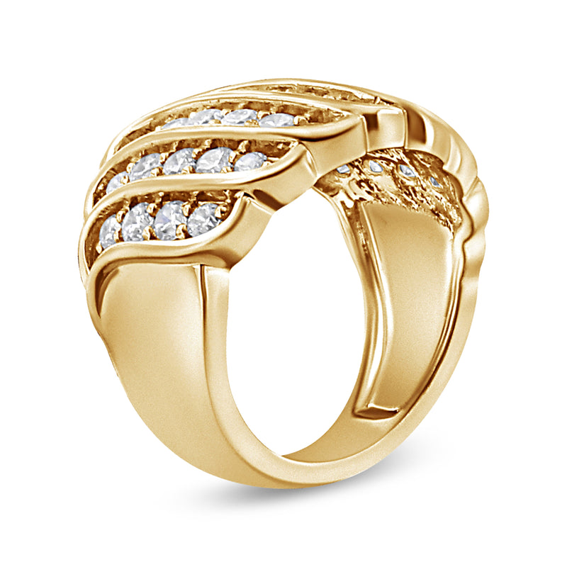 Bids.com 14K Yellow Gold Plated .925 Sterling Silver 2.00 Cttw Diamond Multi Row Band Ring (J-K Color, I1-I2 Clarity) - Ring Size 7 Rings White Smoke 7 / Yellow.Sterling Silver,9 / Yellow.Sterling Silver,6 / Yellow.Sterling Silver,8 / Yellow.Sterling Silver