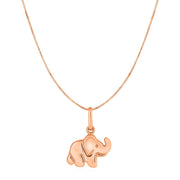 Bids.com Elephant Pendant in 10k Rose Gold Pendants White Smoke Rose Gold