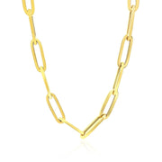 Bids.com 14K Yellow Gold Wide Paperclip Chain (6.1mm) Necklaces White Smoke 18 / Yellow Gold,24 / Yellow Gold,30 / Yellow Gold