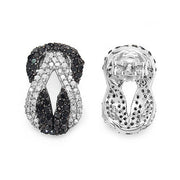 Bids.com 1.05 Carat Genuine Black Diamond & White Diamond .925 Sterling Silver Earrings Earrings White Smoke