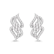 Bids.com 0.68 Carat Genuine White Diamond 14K White Gold Earrings (G-H Color, SI1-SI2 Clarity) Earrings White Smoke