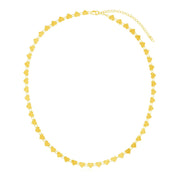 Bids.com 14k Yellow Gold Mirrored Heart Chain Necklace Necklaces White Smoke 18 / Yellow Gold
