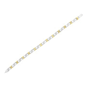 Bids.com 10k Yellow Gold Plated Sterling Silver 1/4 cttw Diamond Infinity and X Link Bracelet (I-J Clarity, I2-I3 Color) - Size 7.25" Bracelets White Smoke YellowWhite.Sterling Silver / 7.25