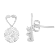 Bids.com 14K White Gold 1 1/4 cttw Round Cut Diamond Earrings (H-I, I1-I2) Earrings White Smoke White.Gold / 1.17
