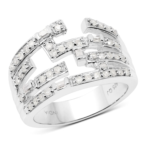 Bids.com 0.60 Carat Genuine White Diamond .925 Sterling Silver Ring Rings White Smoke size 9.00,size 6.00,size 7.00,size 8.00