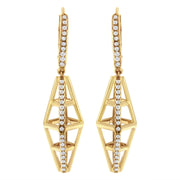 Bids.com 14K Yellow Gold 5/8 Cttw Diamond Geometrical Pillar Drop and Dangle Earrings (G-H Color, SI1-SI2 Clarity) Earrings White Smoke Yellow.Gold / 0.618