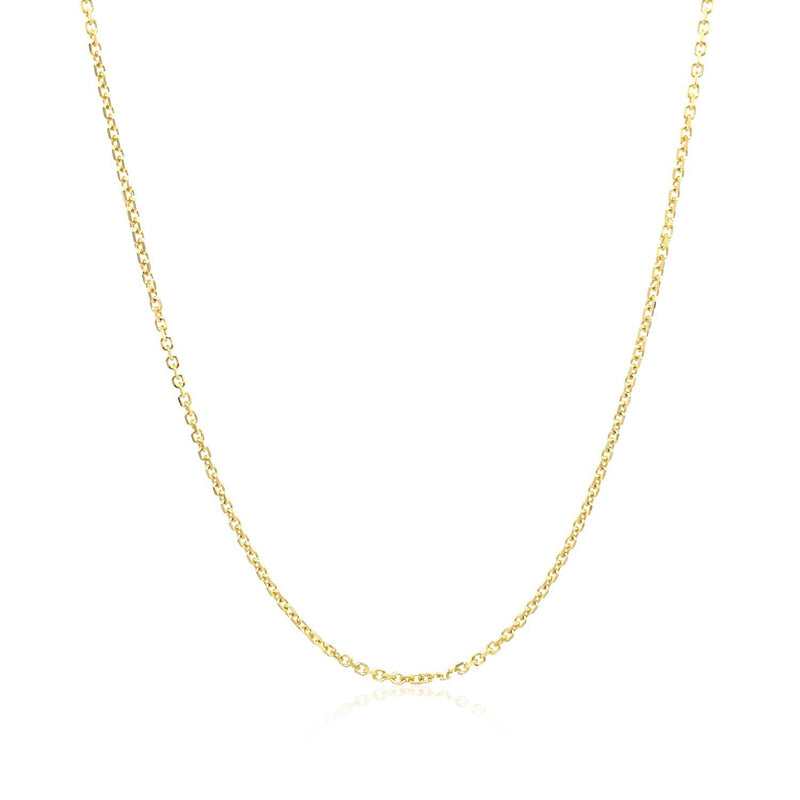 Bids.com 14k Yellow Gold Diamond Cut Cable Link Chain 1.1mm Necklaces White Smoke 16 / Yellow Gold,18 / Yellow Gold,20 / Yellow Gold,24 / Yellow Gold,One / Yellow Gold