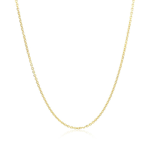 Bids.com 14k Yellow Gold Diamond Cut Cable Link Chain 1.1mm Necklaces White Smoke 16 / Yellow Gold,18 / Yellow Gold,20 / Yellow Gold,24 / Yellow Gold,One / Yellow Gold