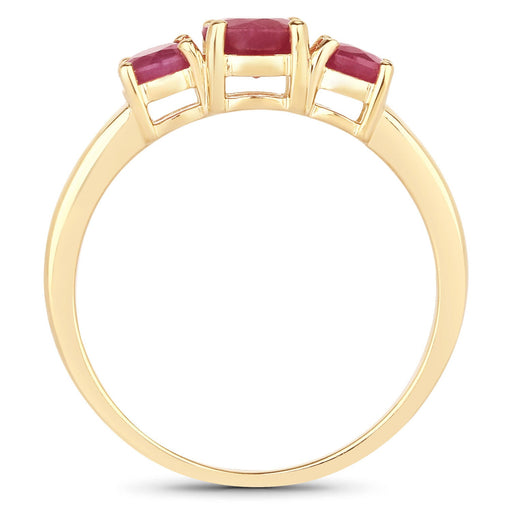 Bids.com 1.15 Carat Genuine Ruby 14K Yellow Gold Ring Rings White Smoke size 5.00,size 6.00,size 7.00,size 8.00,size 9.00