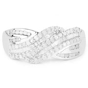 Bids.com 0.64 Carat Genuine White Diamond .925 Sterling Silver Ring Rings Lavender size 7.00,size 8.00,size 6.00,size 9.00