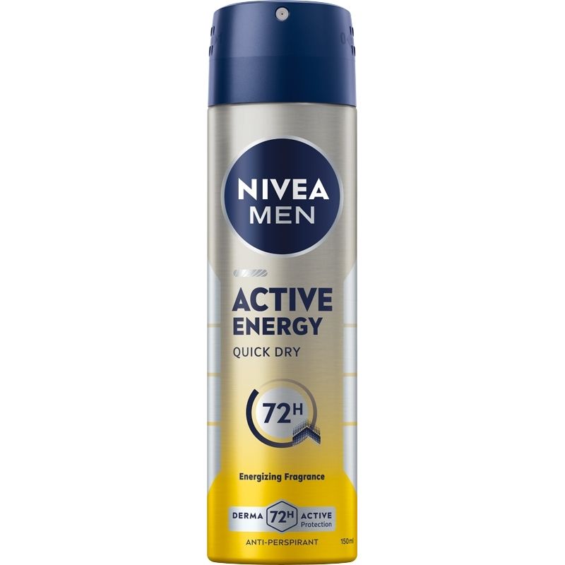 Nivea Nivea Men Active Energy 72h Anti-Transpirant Deodorant 150ml Deodorant Dark Gray