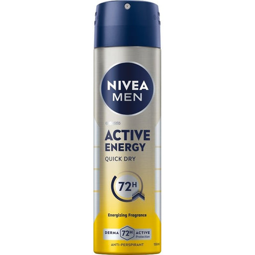 Nivea Nivea Men Active Energy 72h Anti-Transpirant Deodorant 150ml Deodorant Dark Gray
