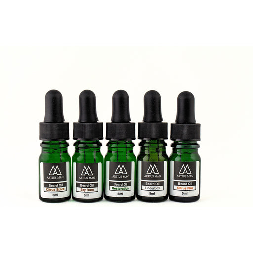 Artius Man Beard Oil Sample Pack – Build Your Own 5-Scent Beard Oil Kit Beard Oil White Smoke