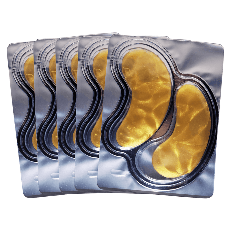 ZAQ Skin & Body 123 Ready 24K GOLD LIFT & FIRM GEL EYE PATCHES Light Slate Gray 1 Pair,5 Pair,Retail Box - 10 Packs ( 50 Pairs)