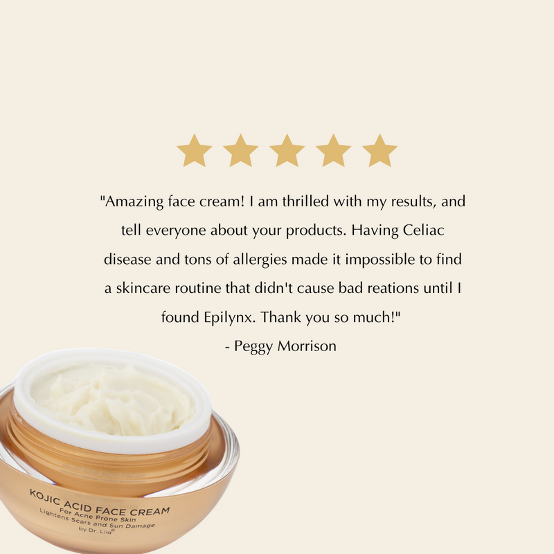 EpiLynx Kojic Acid Brightening Face Cream – Vegan, Gluten-Free & Acne-Prone Skin Friendly Face Creams Antique White