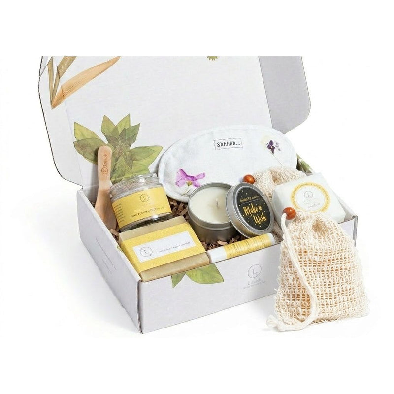 Lizush Natural Citrus Bath & Body Skincare Set, A Thoughtful & "Thinking of You" Gift Citrus Gifts White Smoke No,Yes