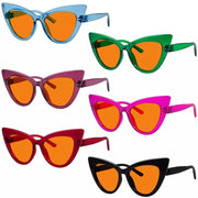 eyekeeper.com 6 Pack 100% Blue Blocking Cat-eye Orange Glasses for Sleep Metalless R2318-B98 Eyeglasses White Smoke 6 Pairs Mix / without magnification
