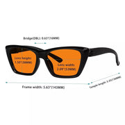 eyekeeper.com 6 Pack 100% Blue Blocking Glasses Orange Lens Metalless Screwless Cat-eye R2514-B98 Eyeglasses White Smoke 6 Pairs Mix / without magnification
