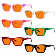 eyekeeper.com 6 Pack 100% Blue Blocking Glasses Orange Lens Metalless Screwless Cat-eye R2514-B98 Eyeglasses White Smoke 6 Pairs Mix / without magnification