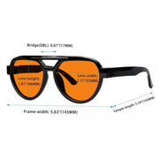eyekeeper.com 6 Pack 100% Blue Blocking Glasses Orange Lens Metalless Screwless Pilot R2312-B98 Eyeglasses White Smoke 6 Pairs Mix / without magnification
