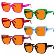 eyekeeper.com 6 Pack 100% Blue Blocking Orange Lens Metalless Screwless Nighttime Glasses R2314-B98 Eyeglasses White Smoke 6 Pairs Mix / without magnification