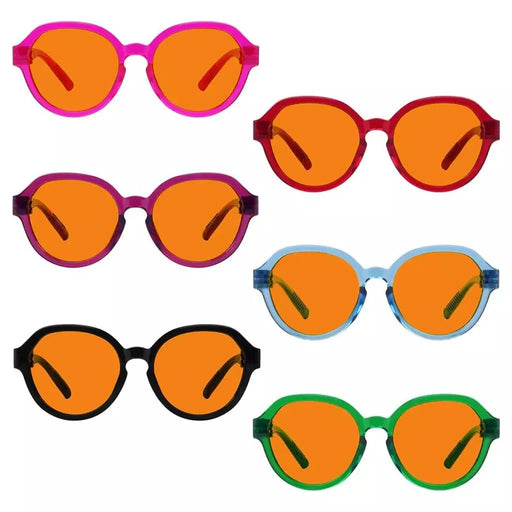 eyekeeper.com 6 Pack 100% Blue Light Blocking Glasses Metalless Screwless Nighttime Eyewear R2317-B98 Eyeglasses White Smoke 6 Pairs Mix / without magnification
