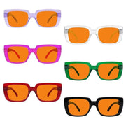 eyekeeper.com 6 Pack 100% Blue Light Blocking Glasses Orange Lens Metalless Screwless NR9107-B98 Eyeglasses White Smoke 6 Pairs Mix / without magnification