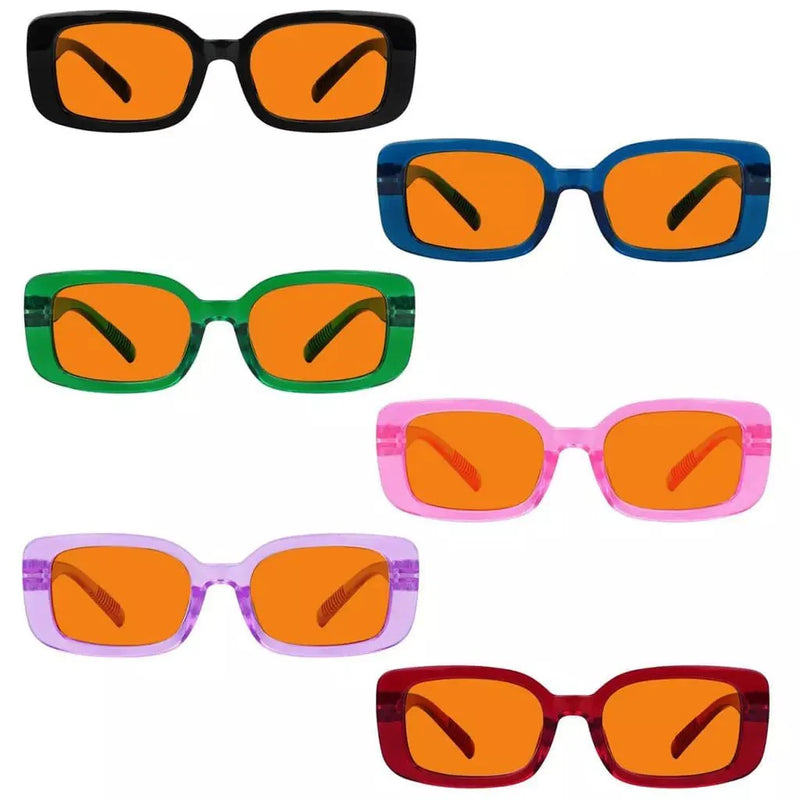 eyekeeper.com 6 Pack 100% Blue Light Blocking Orange Glasses Metalless Screwless R2502-B98 Eyeglasses White Smoke 6 Pairs Mix / without magnification