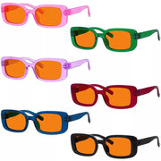 eyekeeper.com 6 Pack 100% Blue Light Blocking Orange Glasses Metalless Screwless R2502-B98 Eyeglasses White Smoke 6 Pairs Mix / without magnification