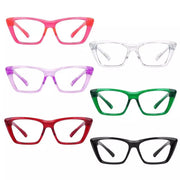 eyekeeper.com 6 Pack 30% Blue Light Blocking Cat-eye Metalless Screwless Glasses R2514-B15 Eyeglasses White Smoke 6 Pairs Mix / without magnification