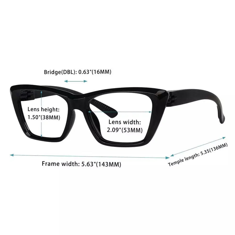 eyekeeper.com 6 Pack 30% Blue Light Blocking Cat-eye Metalless Screwless Glasses R2514-B15 Eyeglasses White Smoke 6 Pairs Mix / without magnification