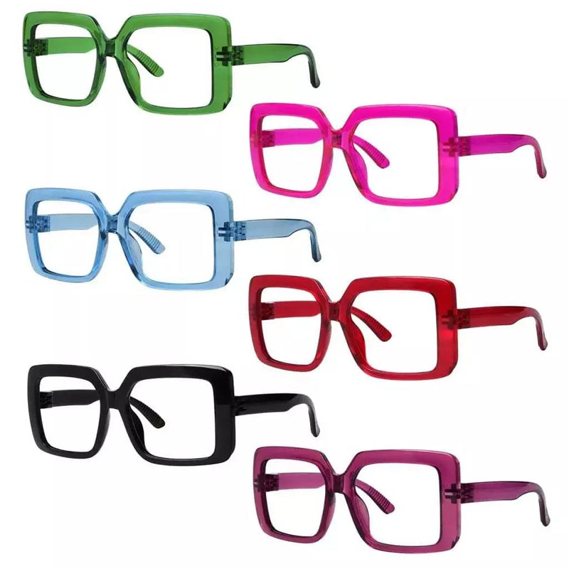 eyekeeper.com 6 Pack 30% Blue Light Blocking Glasses Metalless Screwless Eyewear R2311-B15 Eyeglasses White Smoke 6 Pairs Mix / without magnification