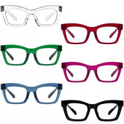 eyekeeper.com 6 Pack 30% Blue Light Blocking Metalless Screwless Cat-eye Glasses R2308-B15 Eyeglasses White Smoke 6 Pairs Mix / without magnification