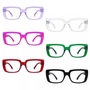 eyekeeper.com 6 Pack 30% Blue Light Blocking Metalless Screwless Eyeglasses NR9107-B15 Eyeglasses White Smoke 6 Pairs Mix / without magnification