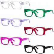 eyekeeper.com 6 Pack 30% Blue Light Blocking Metalless Screwless Eyeglasses NR9107-B15 Eyeglasses White Smoke 6 Pairs Mix / without magnification