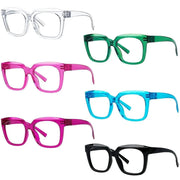 eyekeeper.com 6 Pack 30% Blue Light Blocking Metalless Screwless Glasses R2144-B15 Eyeglasses White Smoke 6 Pairs Mix / without magnification