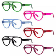 eyekeeper.com 6 Pack 30% Blue Light Blocking Metalless Screwless Pilot Glasses R2312-B15 Eyeglasses White Smoke 6 Pairs Mix / without magnification