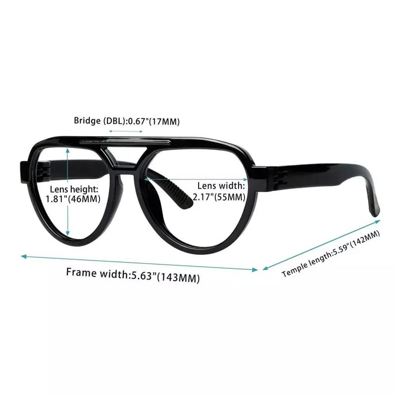 eyekeeper.com 6 Pack 30% Blue Light Blocking Metalless Screwless Pilot Glasses R2312-B15 Eyeglasses White Smoke 6 Pairs Mix / without magnification